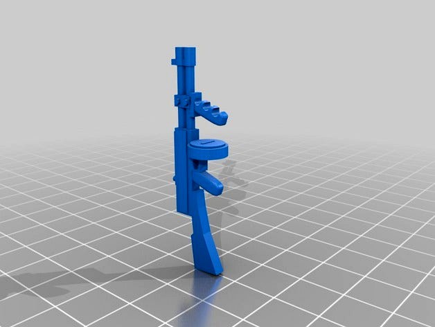 Double Barreled Thompson SMG For GI Joe Figures by kruzal