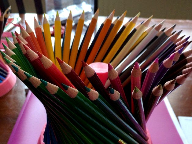 Multiple Ring Fancy Pencil Holder (w/Optional Handle) Customizable by corbantek