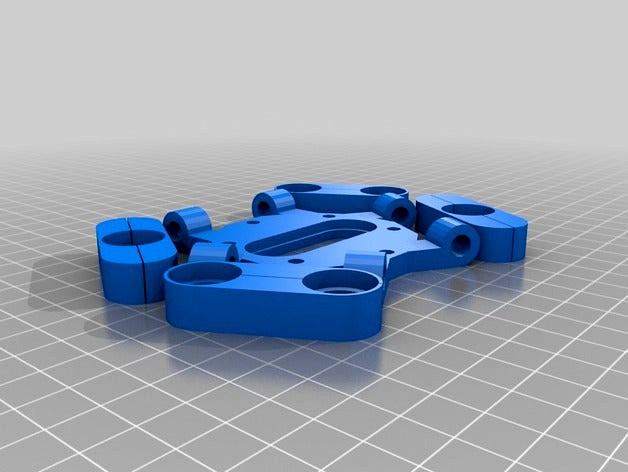 Geeetech G2/G2s Universal Spider for E3D v5/v6 and PEEK J-Heads by ezrec