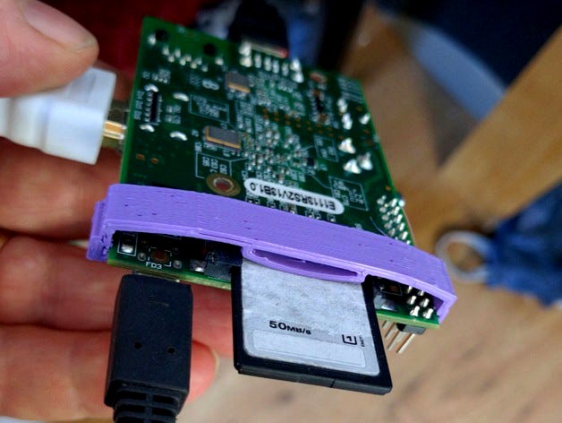 Raspberry Pi Broken SD holder strap by philwaud