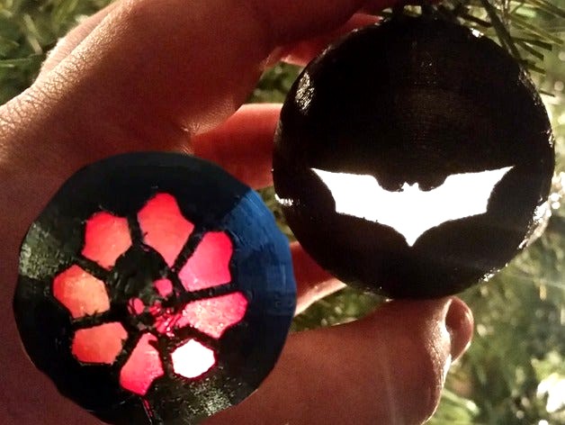 Light Up Ornaments (Batman & Gears of War) by ChaosCoreTech
