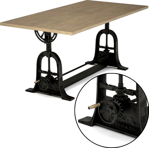 Dublin adjustable table 3D Model