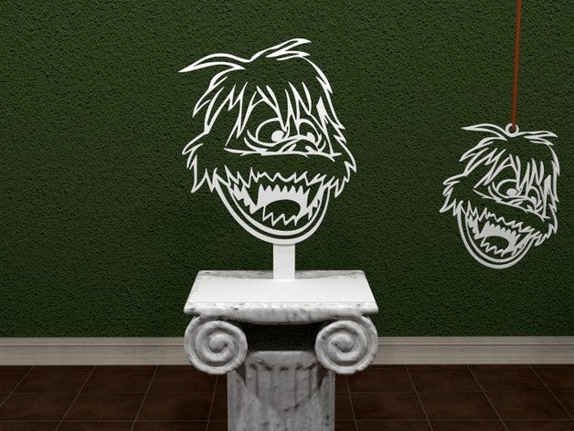 Abominable Snowman Ornament & Stand. by AwesomeA