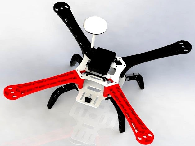 3D printed F450 type quadcopter by villamany