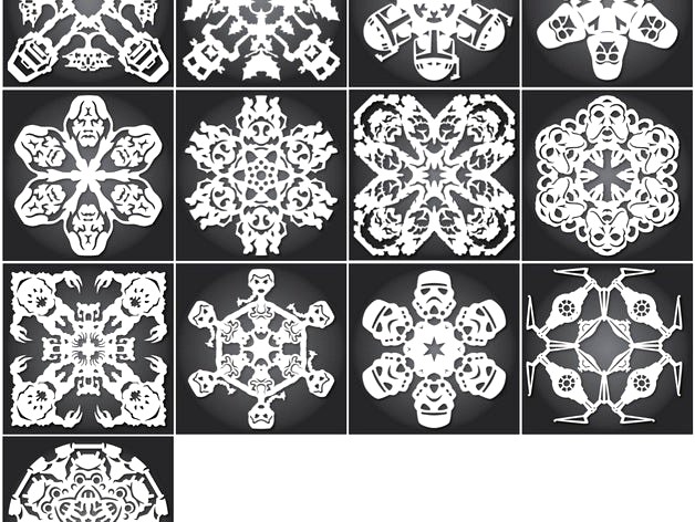 Star Wars Snowflakes by Anthony Herrera - 2013 by arcticdev