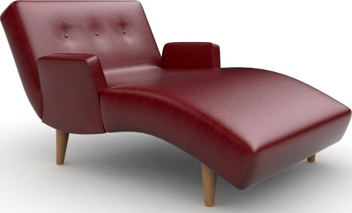 Olympic Tufted Chaise Lounge by Lazar Industries 3D Model