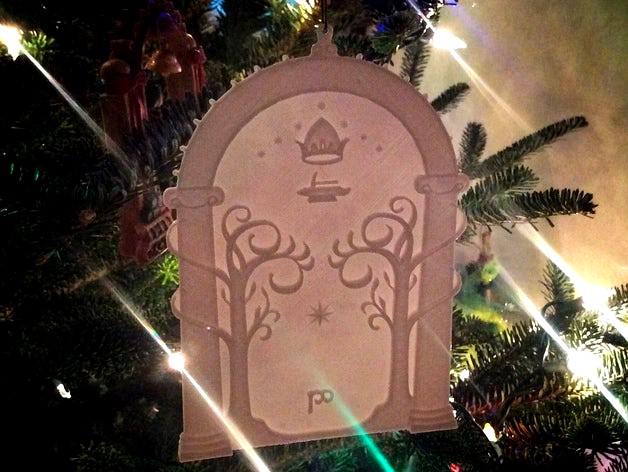 Gates of Moria Christmas tree ornament  by Erieforage