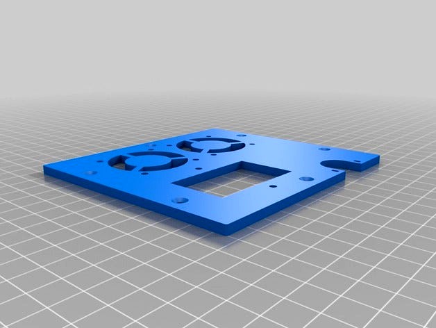 Wanhao Duplicator I3 Controller replacement backplate top row fan mod by dc5ezs