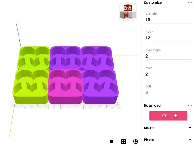 CraftML Customizable Battery Tray by doubleshow