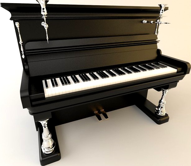 Upright Piano 3D Model