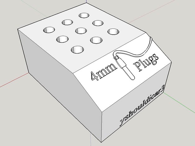 Modular Container 4mm Plug Holder by yshouldicar3