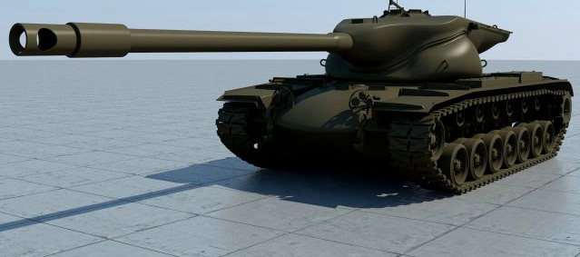 United states T57 Heavy tank 3D Model