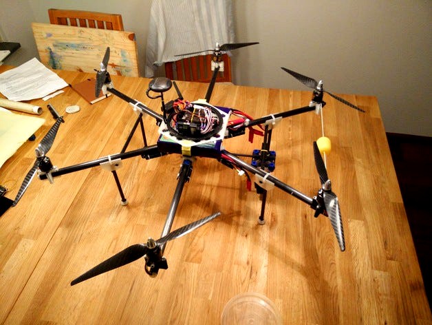 Hexacopter Multicopter 3D Printed by kcassidy