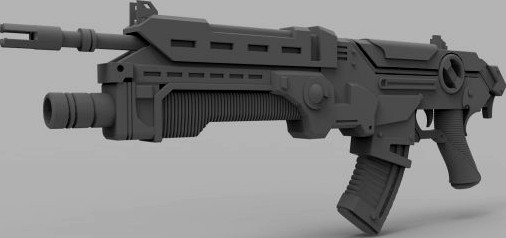 Scifi Weapon 3D Model