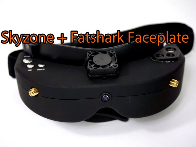 Skyzone v1/v2 FPV Goggle faceplate mod - Simple way for mounting the Fatshark Faceplate by ps915