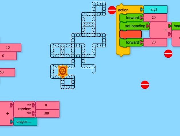 Dragon Curves - from Turtle Blocks to 3D Print by schmidjon