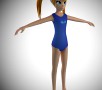 Swimsuit anime girl IK RIGGED 3D Model