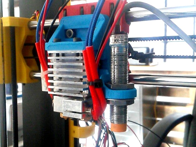 Chymera/cyclops holder with Inductive sensor for Prusa i3 by Perla