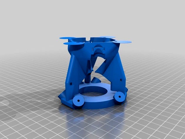 Diamond magnetic effector for delta Kossel or Rostock by Olooki3D
