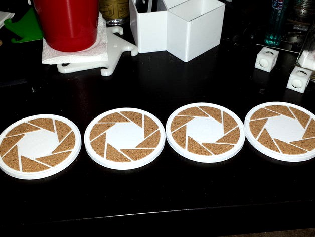 Aperture Science coasters by zc41485