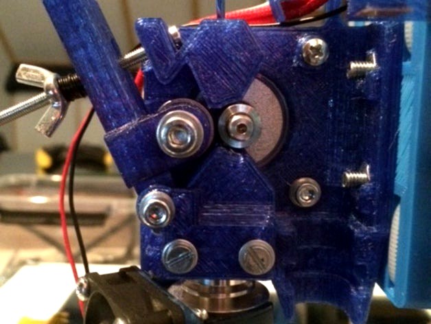 Prusa i3 reworked 1.5 1.75 mm body extruder adapted for E3D V6 and MK8 Drive Gear by xpsion
