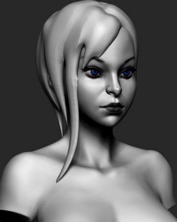 Girl UpperBody 3D Model