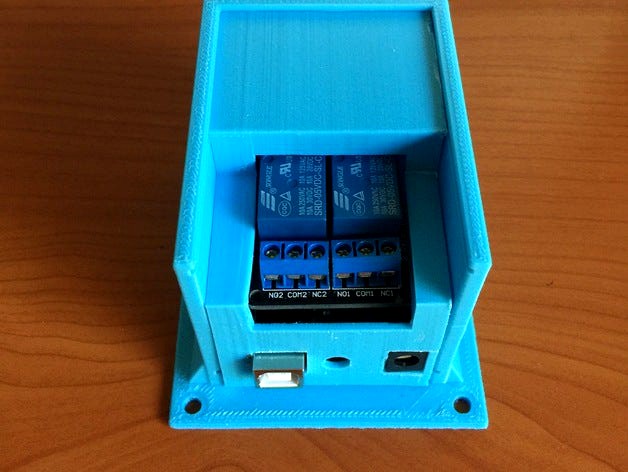 Arduino UNO + 2 Channel Relay Enclosure by WernerFettke 3d model