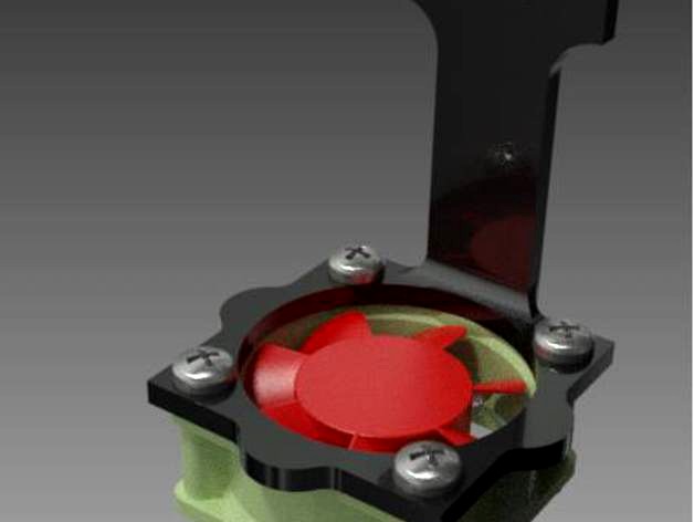 Fan Holder for RAMPS1.4 by KhalidKhattak