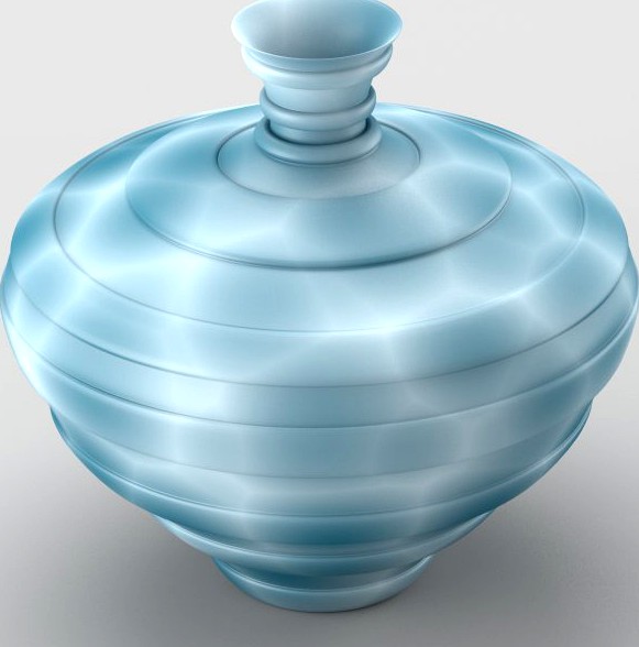 Decorative spotted vase in cold tones 3D Model