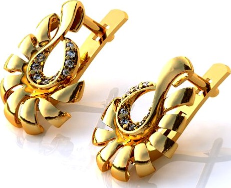 Earrings 3490 3D Model