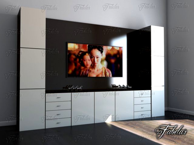 TV cabinet 02 3D Model