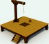 Low Poly Gallows 3D Model