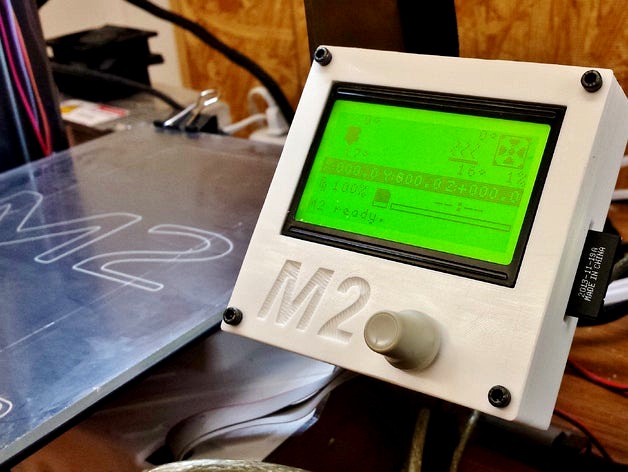 Makergear M2 Geeetech LCD Enclosure and Mount, based on design by kartcrg by Narosenberg