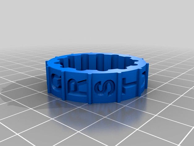 Customized Rings for Mini ish Cryptex (improved design) by dieck