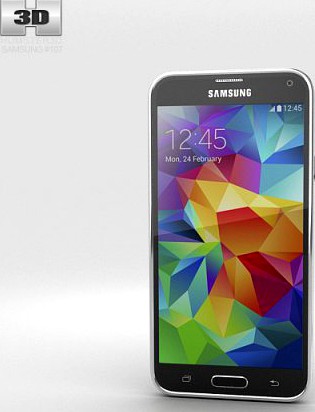 Samsung Galaxy S5 G9009D Black 3D Model