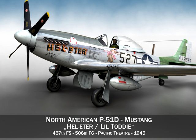 North American P 51D - Heleter 3D Model