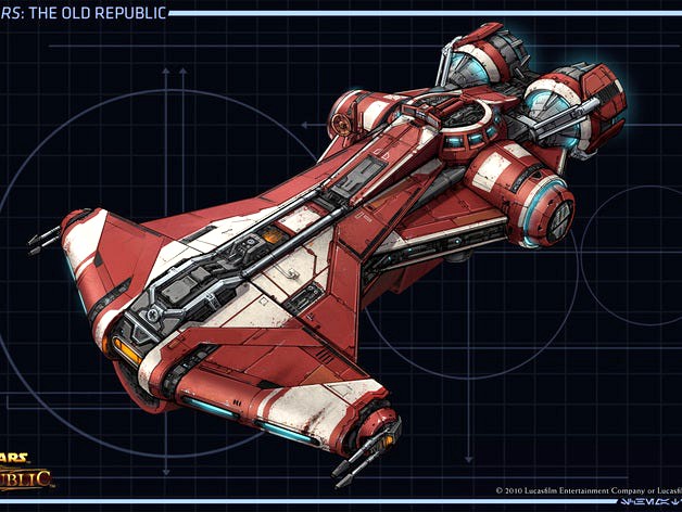 Star Wars The Old Republic Jedi ship by Gargi