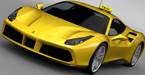 Ferrari GTB 488 Taxi 2016 3D Model