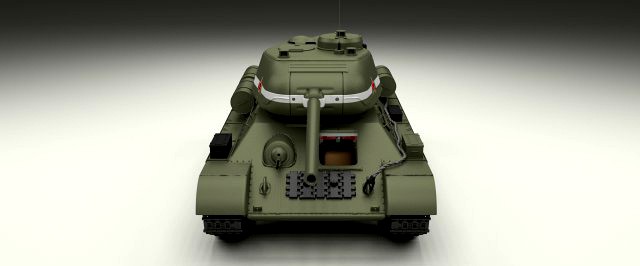 T-34-85 with Interior HDRI 3D Model