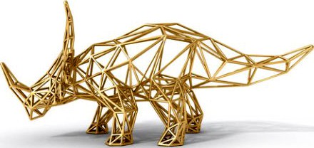 Styracosaurus Wireframe 3D Model