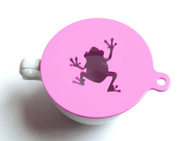 Coffee Stencils Latte Art Template - Frog & Rose by idarts
