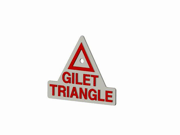 Plaque signalétique pour coffre (GILET TRIANGLE) by gribouille