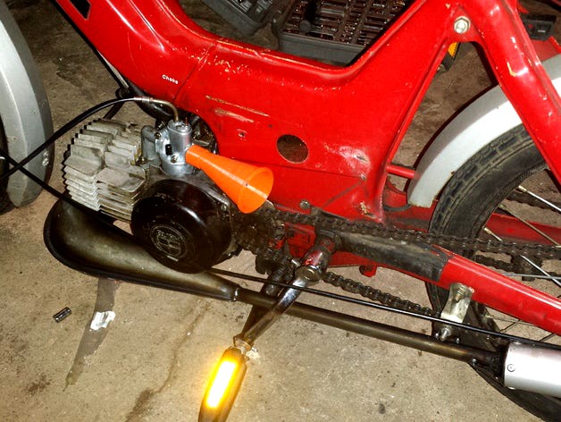 Puch Moped Bing Carburetor Loudening Funnel by usilaminate