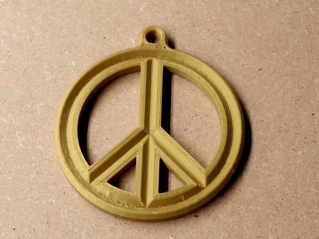 Peace Sign Medallion by 3DPrinterNinja