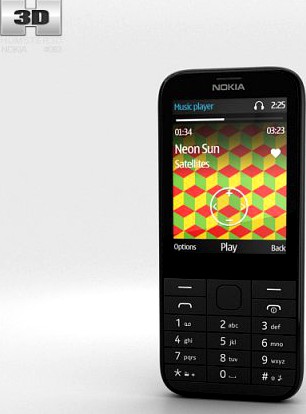 Nokia 225 Black 3D Model