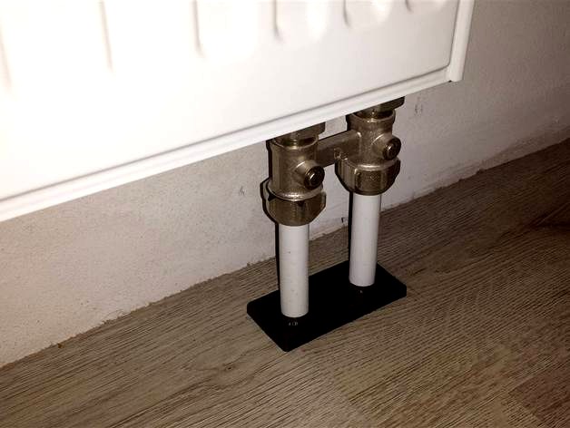 Double rosette for heating pipe / Doppelrosetten Heizungsrohr by quadFlyer