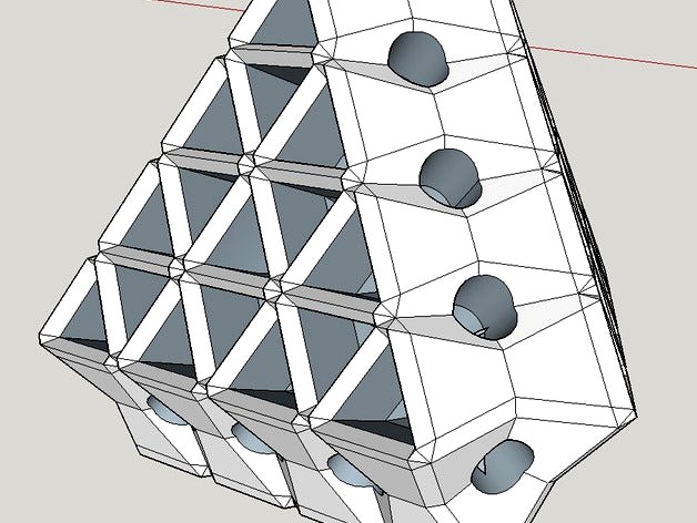 Triangular Based Pyramid Eppendorf Holder (58 holders) by gears2kill