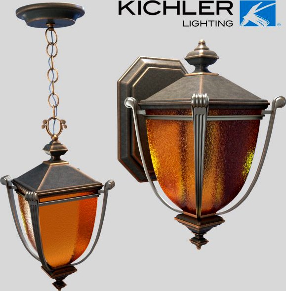 KICHLER LIGHTING 49106RZ WARNER PARK 3D Model