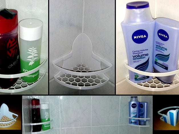 Corner Holder for Shampoo V2 by JerrySAN