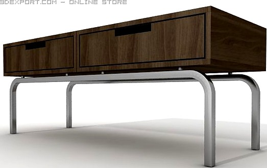 Download free Sideboard Console Table with Drawers 3D Model